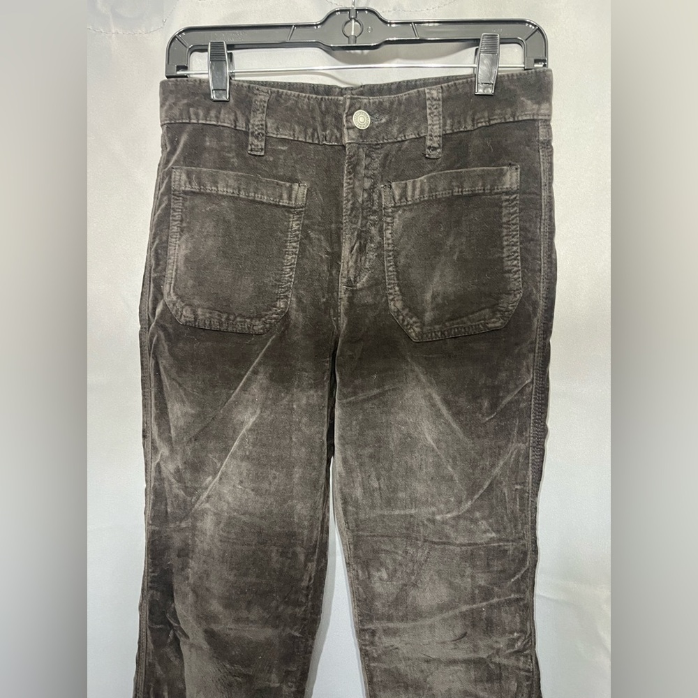 Free People Women's rich Brown Velour Flare Pants